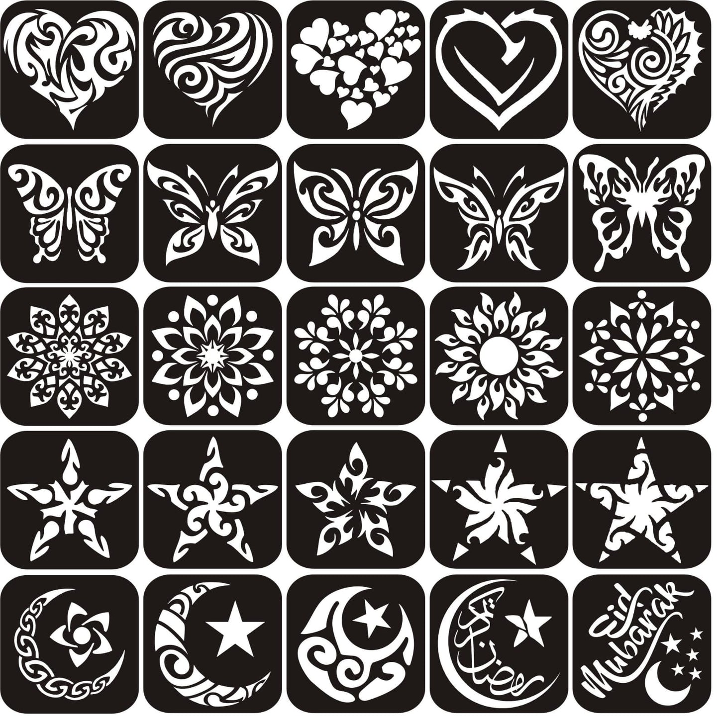 Reusable Henna Stencil H-04