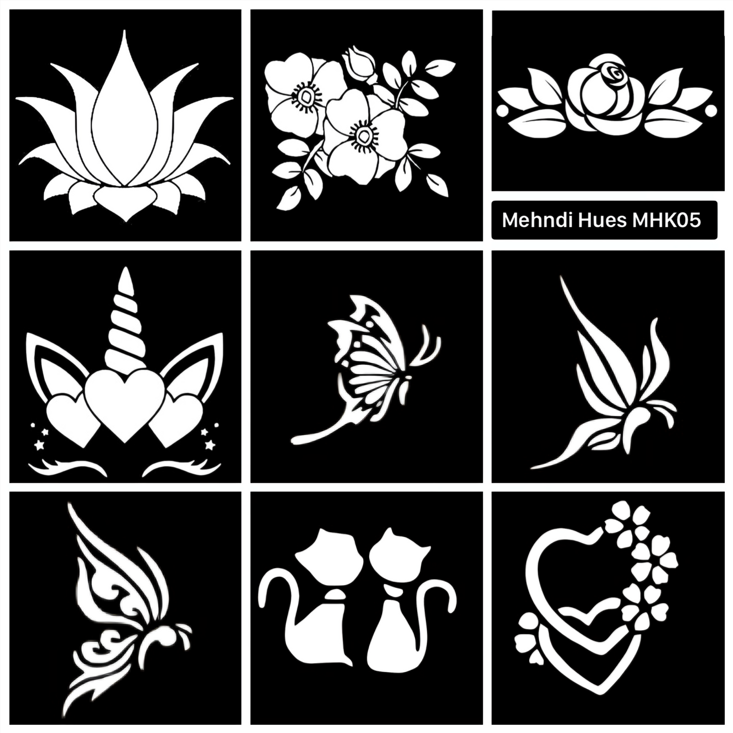 Kids Henna Stencil - MHK05