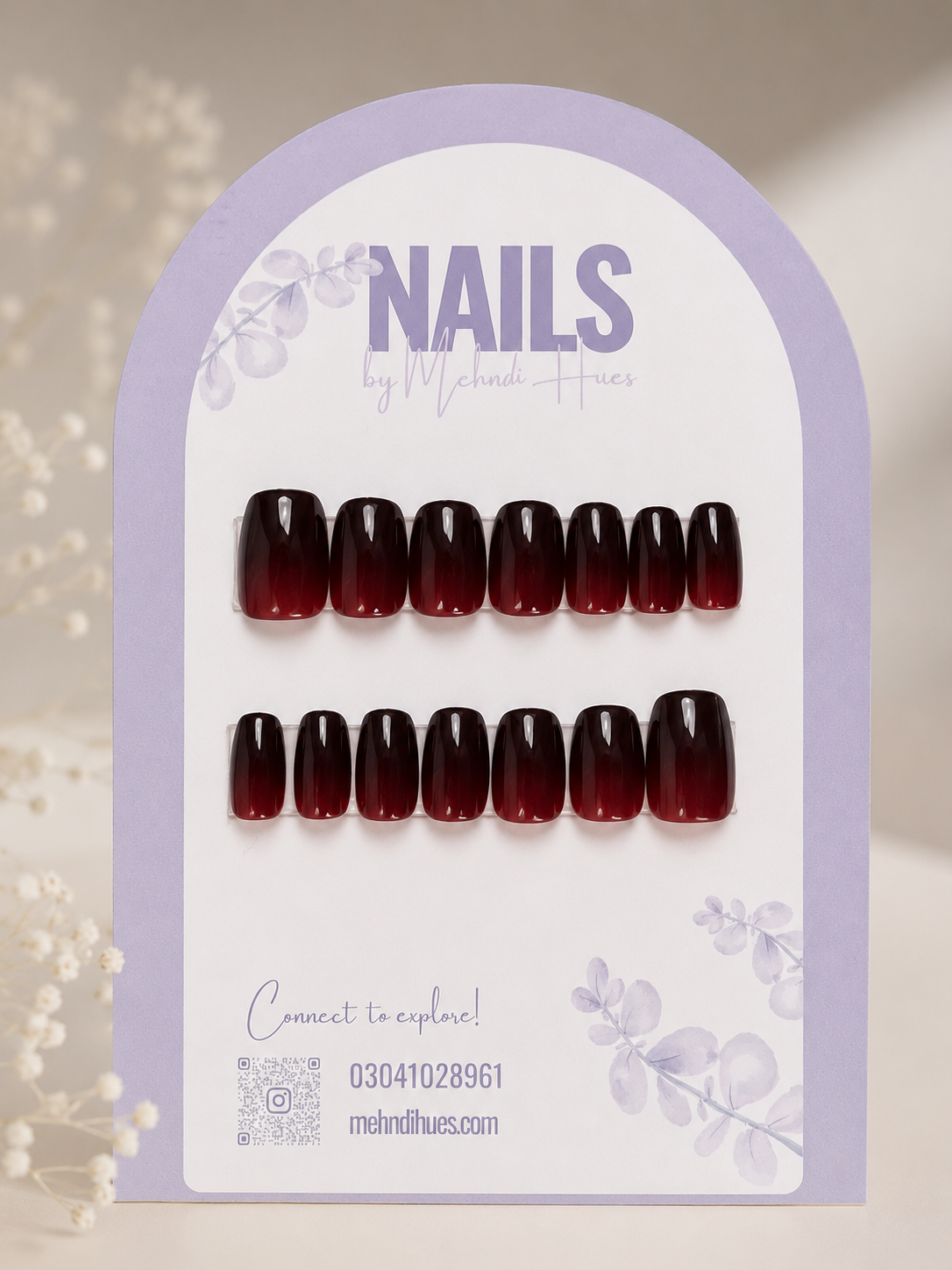 Red Night Press-on Nails NM-002
