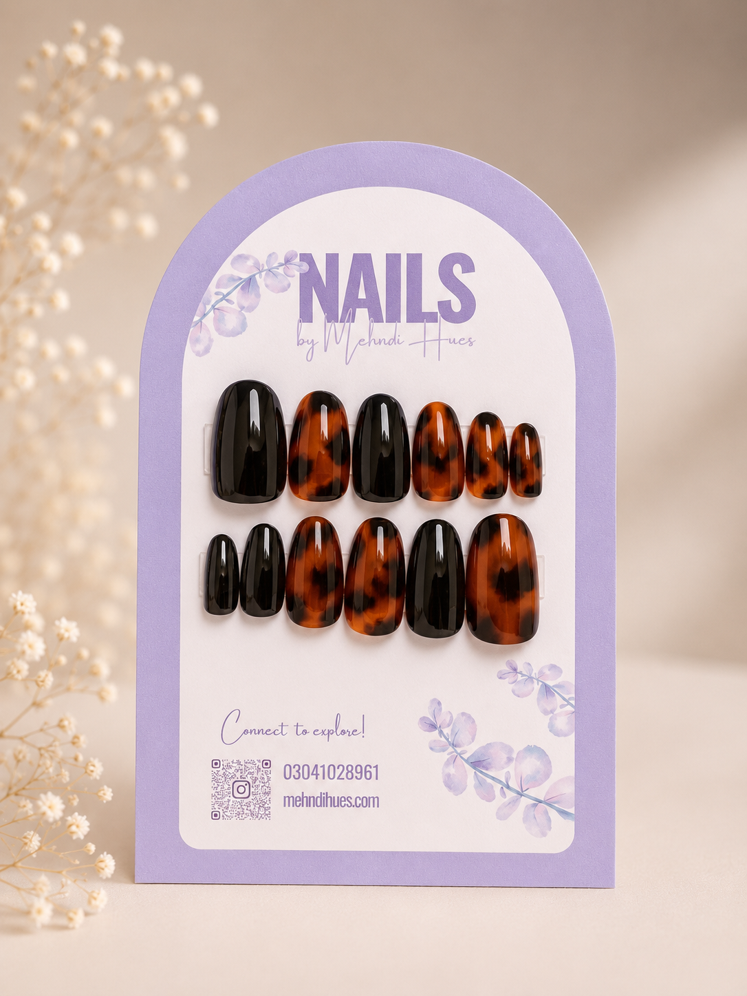 Leopard Press-on Nails NM-001