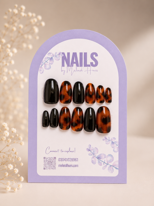 Leopard Press-on Nails NM-001