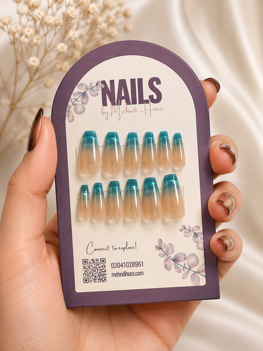 Ocean Kiss Cat eye Press-on NM-013