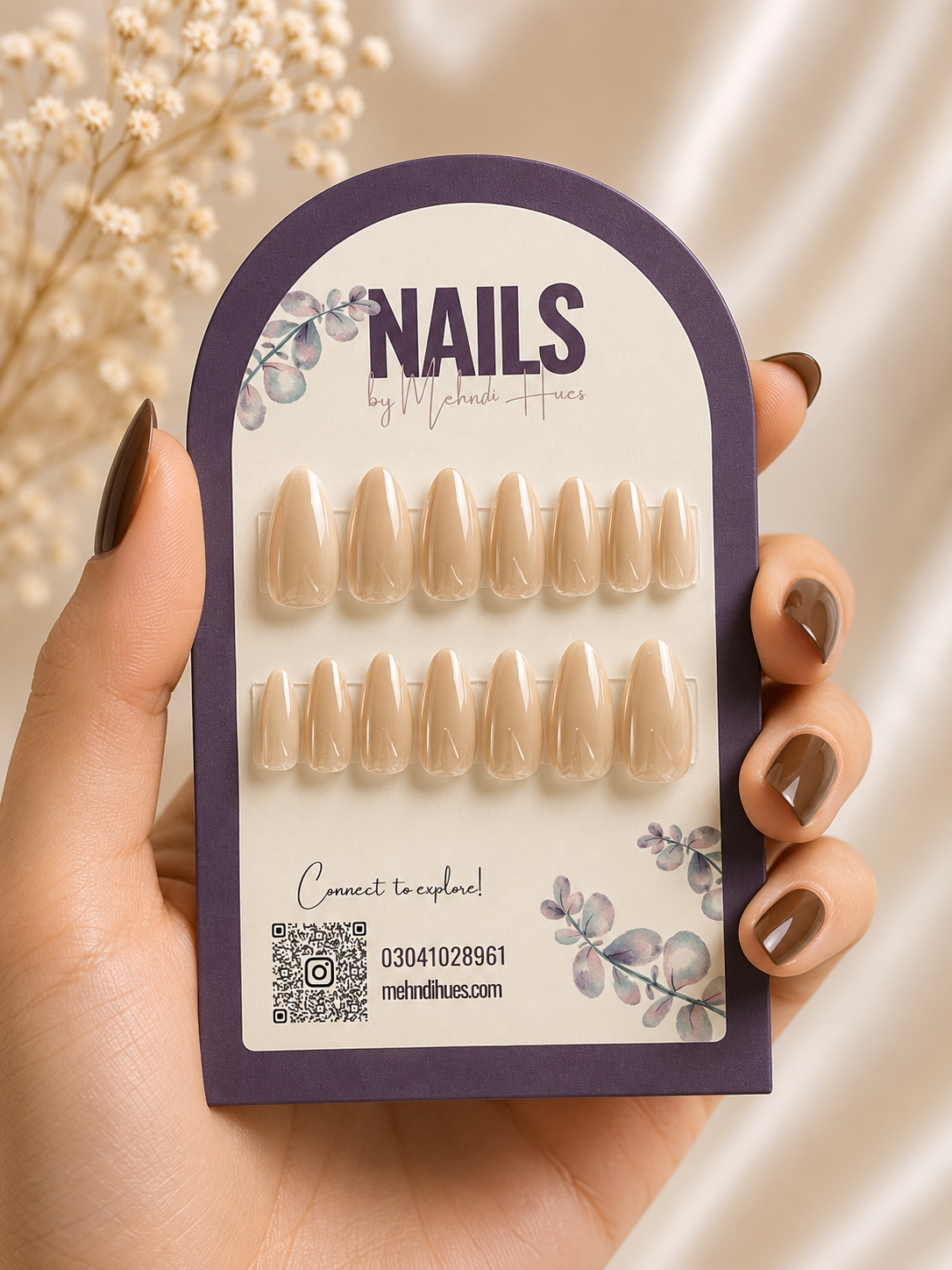 Vanilla Silk Press-on Nails NM-012