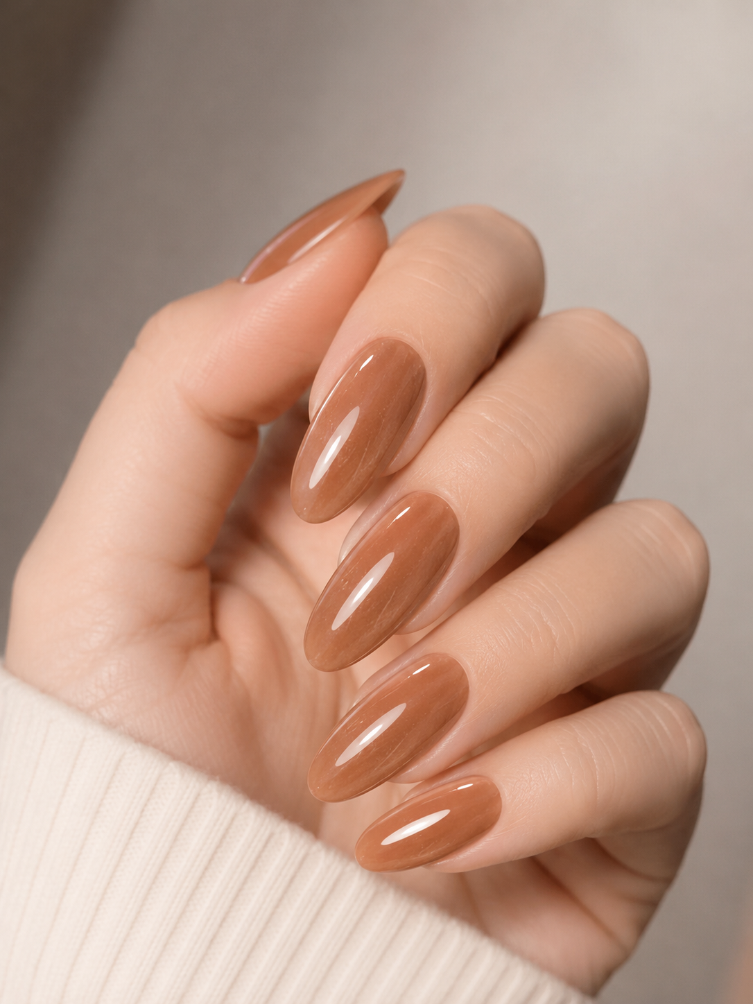 Caramel Veil Press-on Nails NM-010