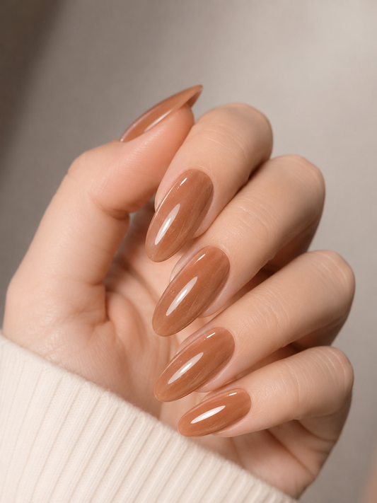 Caramel Veil Press-on Nails NM-010